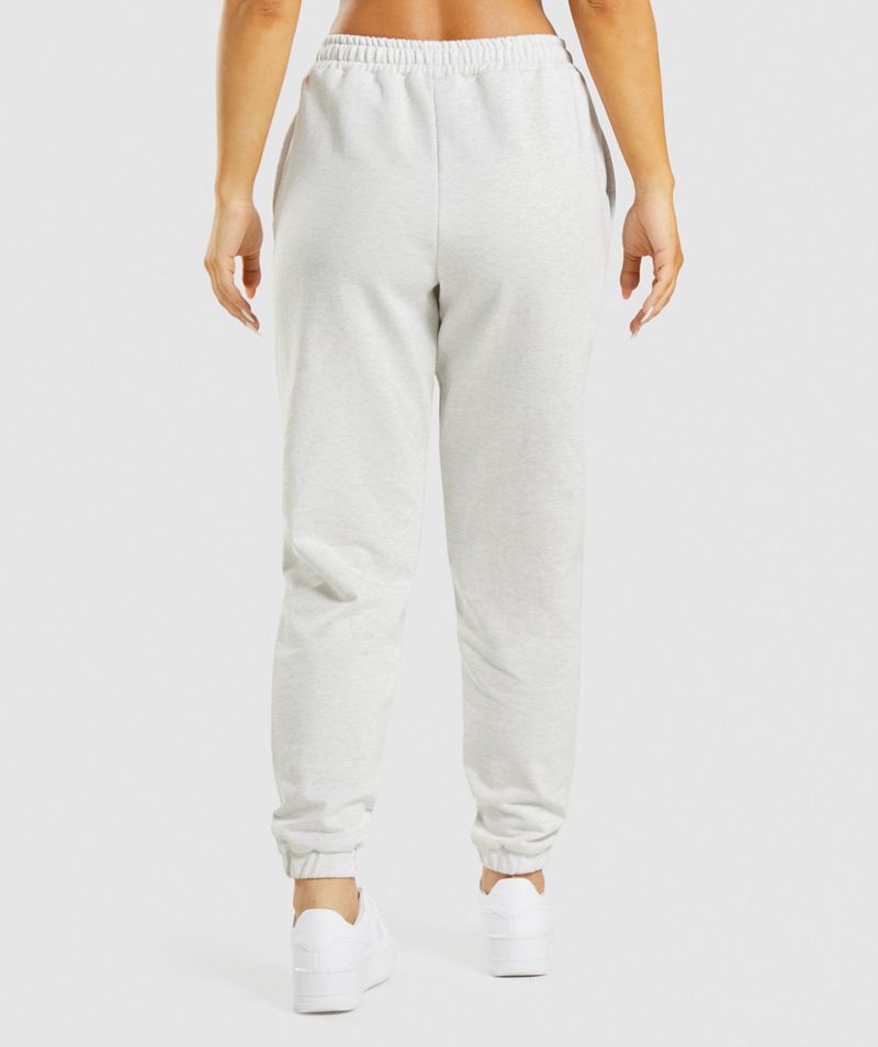 Women's Gymshark Rest Day Sweats Joggers White | USA  6750-JHTZC