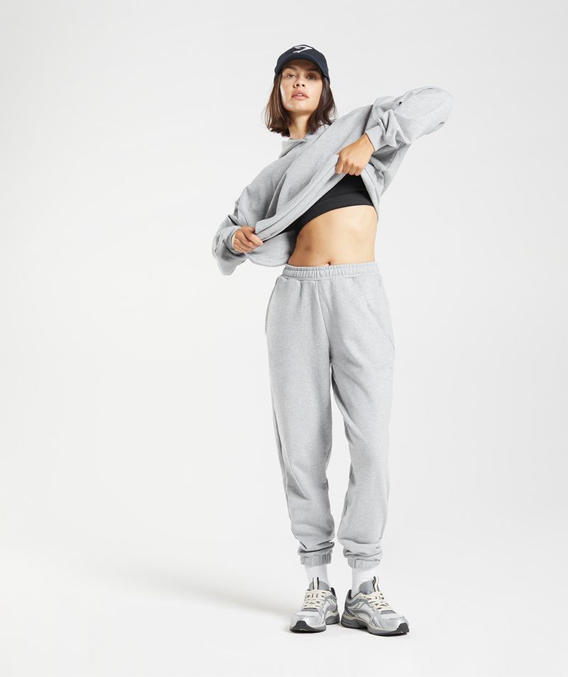 Women's Gymshark Rest Day Sweats Joggers Light Grey | USA  9463-LFBEN