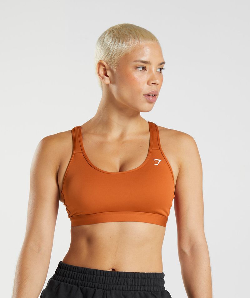 Women\'s Gymshark Scoop Neck Sports Bra Red | USA  1824-JDWIL