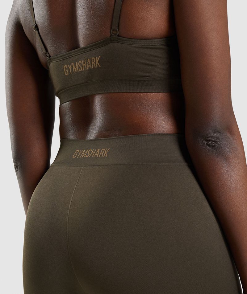 Women's Gymshark Seamless Boxers Underwear Brown | USA  6351-UFJDS