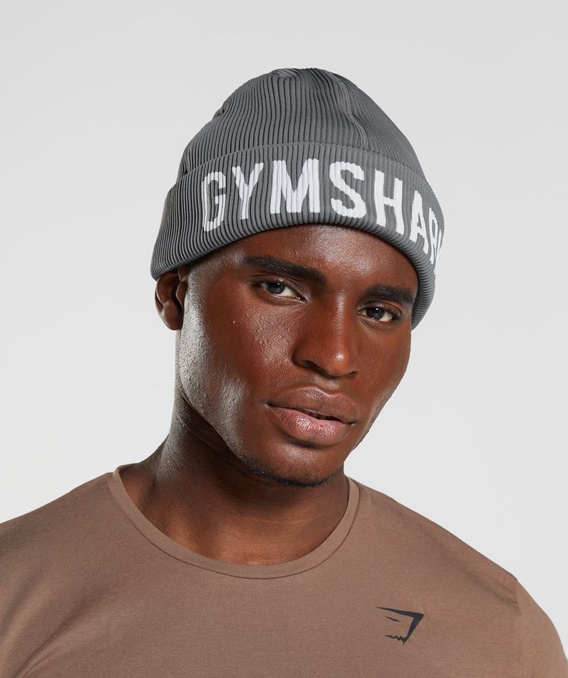 Women's Gymshark Seamless Docker Beanie Grey | USA  0514-GJHTO