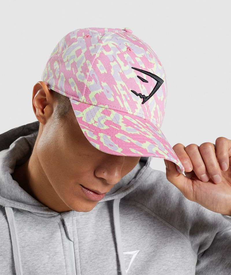 Women's Gymshark Sharkhead Caps Pink | USA  2413-EOXBK