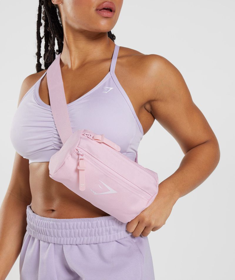 Women\'s Gymshark Sharkhead Cross Body Bags Pink | USA  1523-NZUYJ