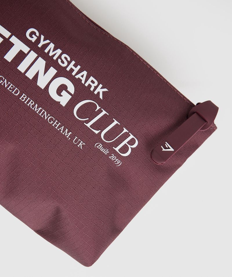 Women's Gymshark Social Club Cosmetic Bags Burgundy | USA  2158-IFCZT