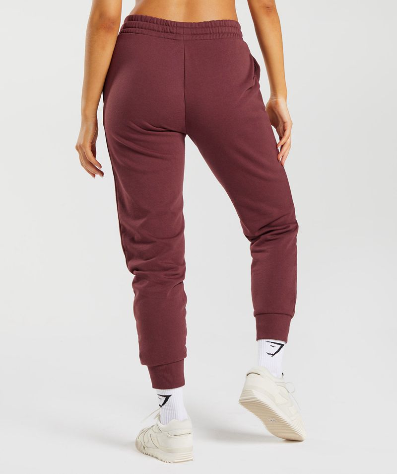 Women's Gymshark Social Club Joggers Burgundy | USA  2534-DLOFJ