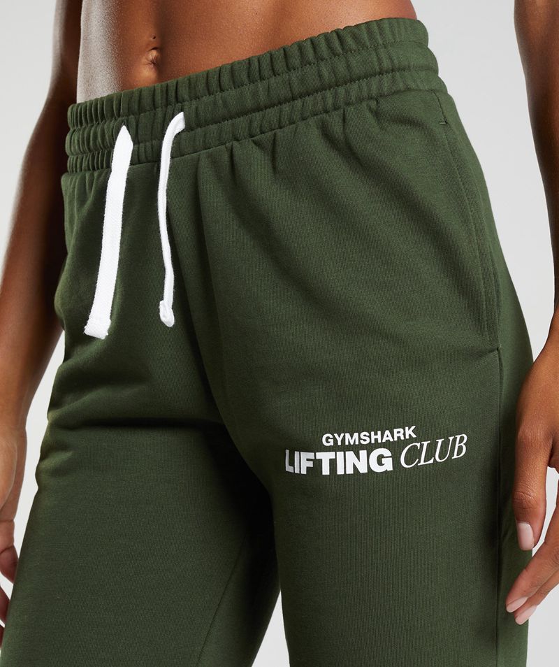 Women's Gymshark Social Club Joggers Olive | USA  7286-JWKAT