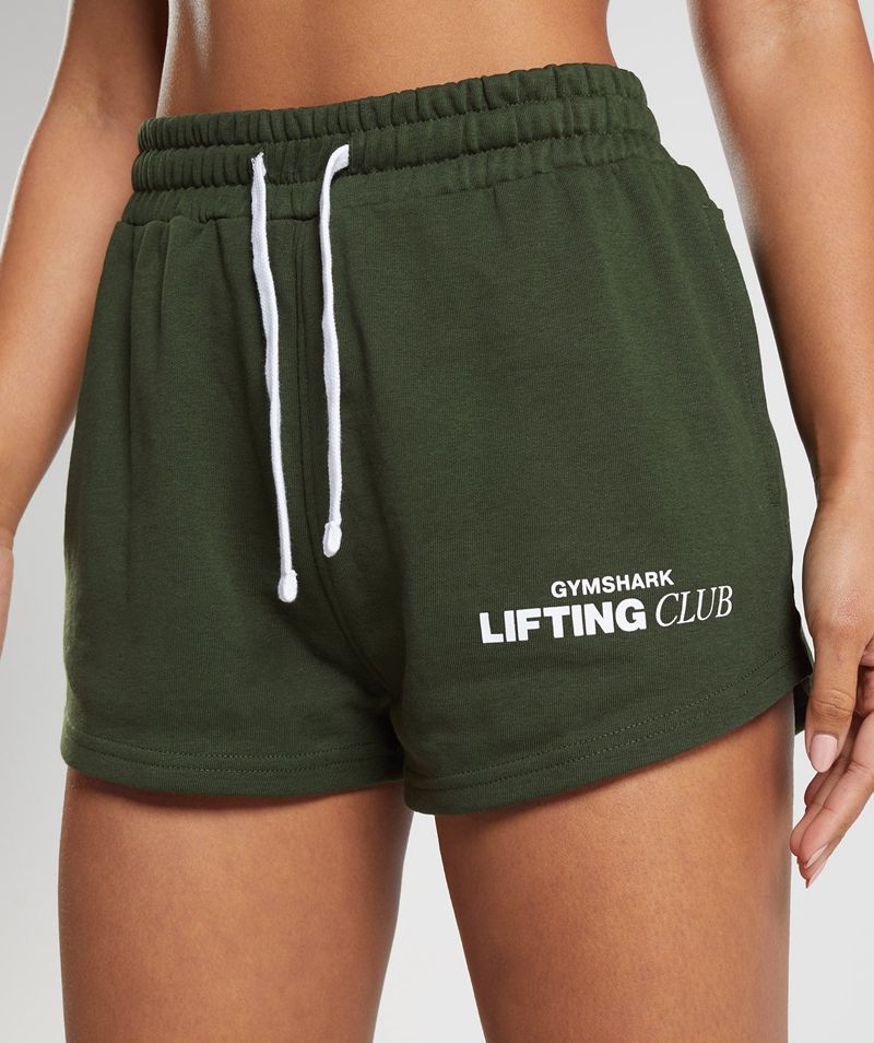 Women's Gymshark Social Club Shorts Olive | USA  5467-TSQIP