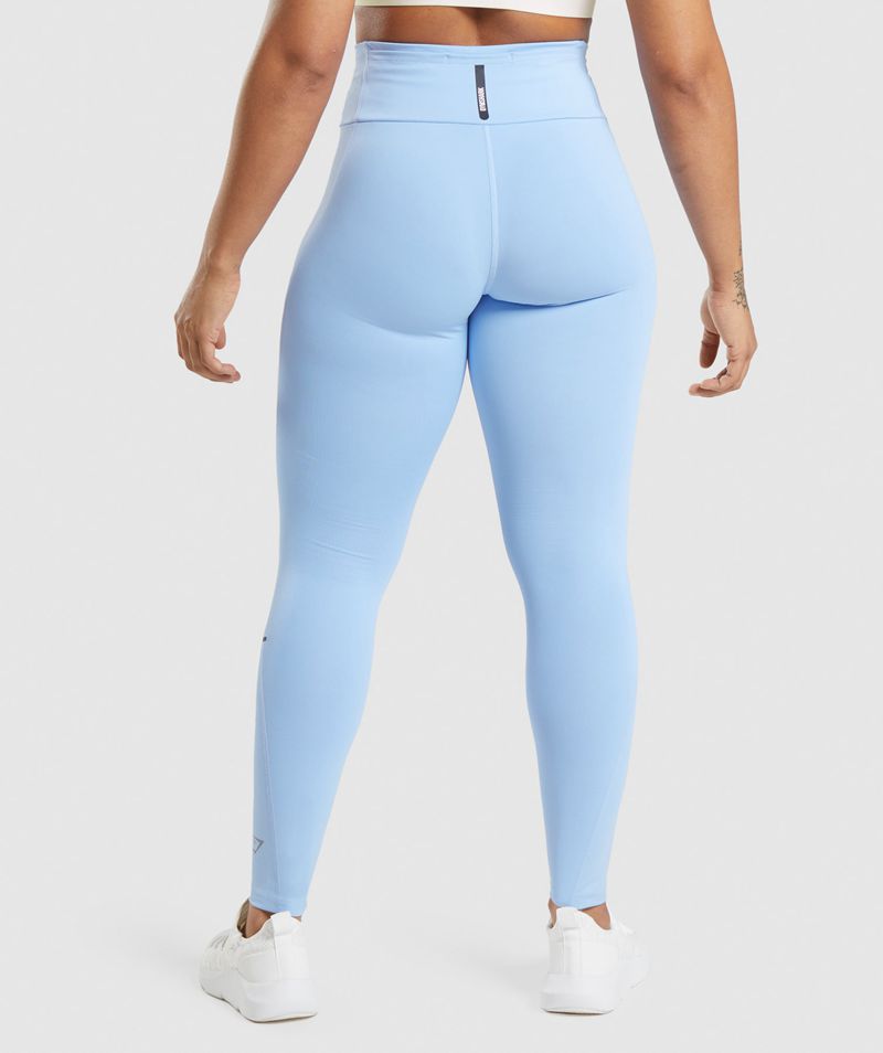 Women's Gymshark Speed Leggings Blue | USA  5238-FCUZY