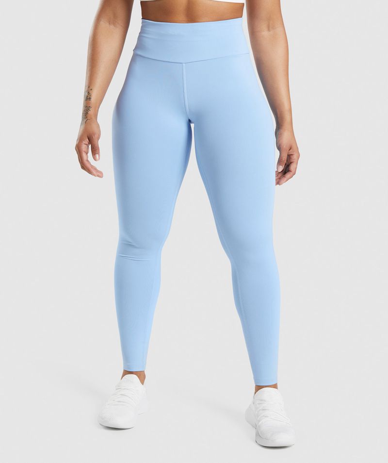 Women\'s Gymshark Speed Leggings Blue | USA  5238-FCUZY