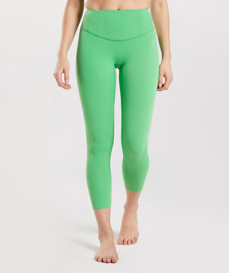 Women\'s Gymshark Studio 7/8 Leggings Green | USA  0593-RSAND