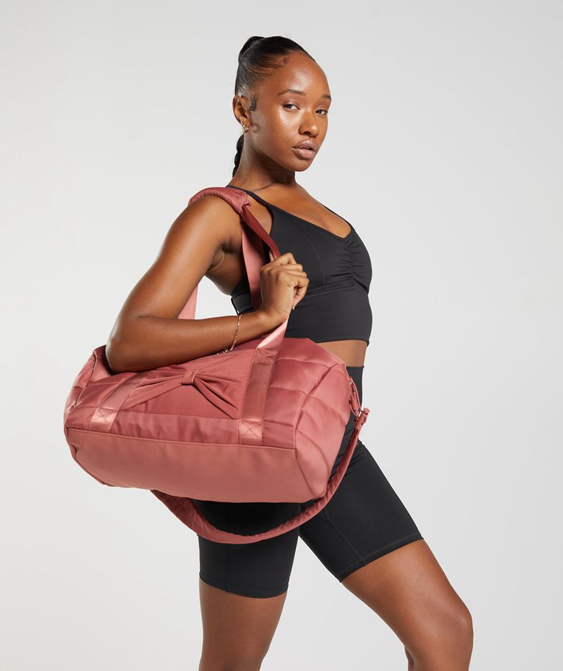 Women's Gymshark Studio Gym Bags Rose | USA  3964-VDSMQ