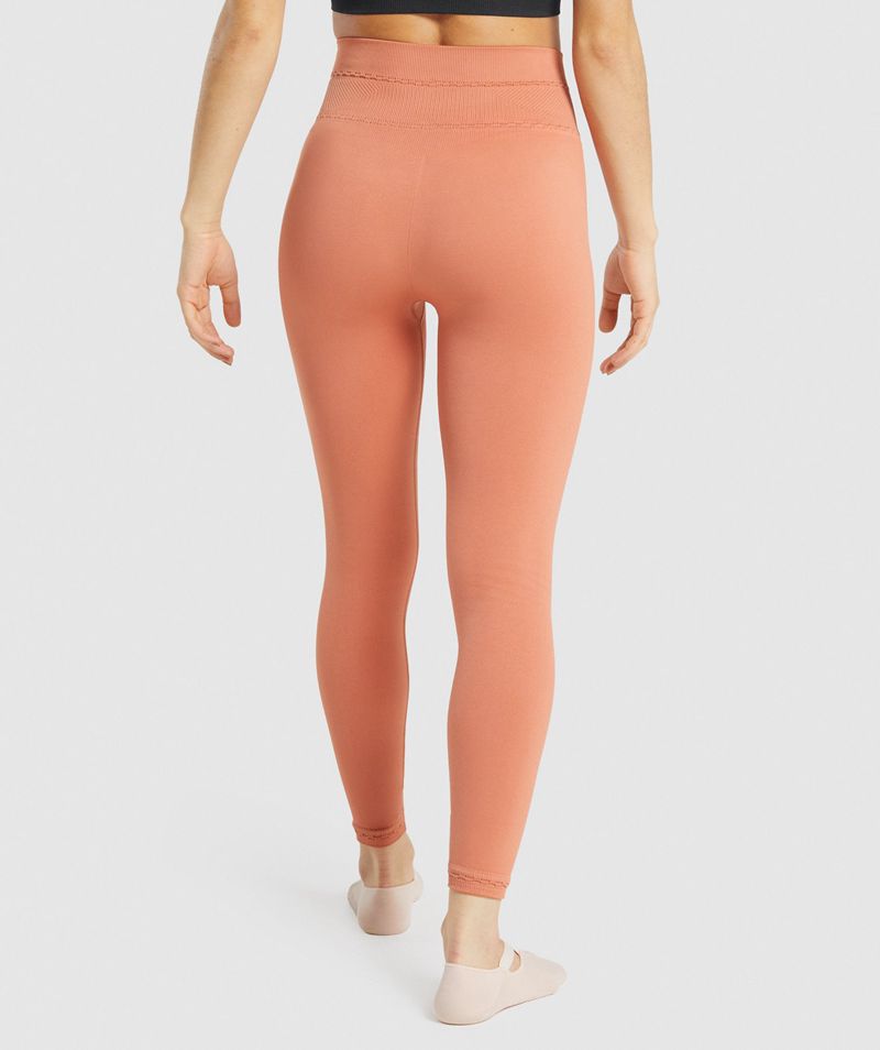 Women's Gymshark Studio Leggings Orange | USA  3865-VGNZH