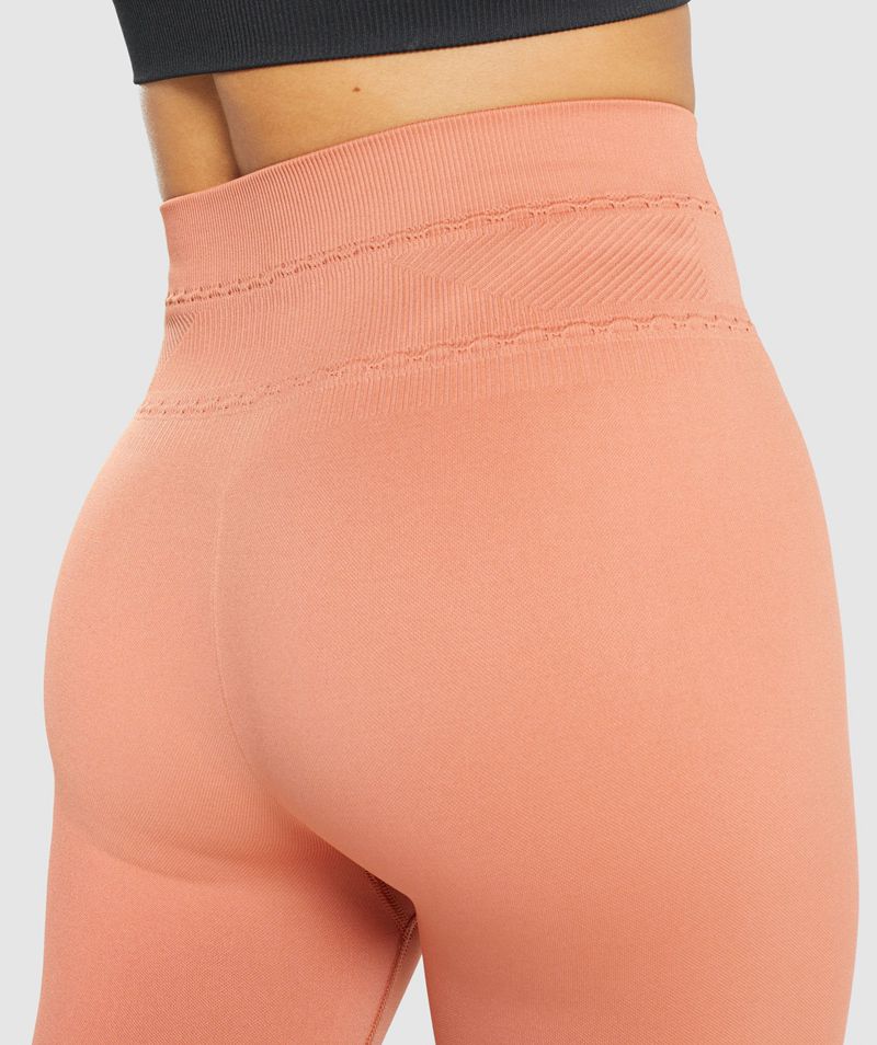 Women's Gymshark Studio Leggings Orange | USA  3865-VGNZH