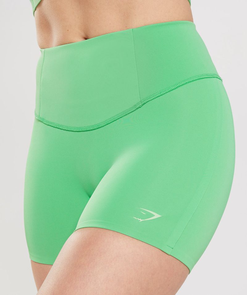 Women's Gymshark Studio Shorts Green | USA  0739-GTSKY