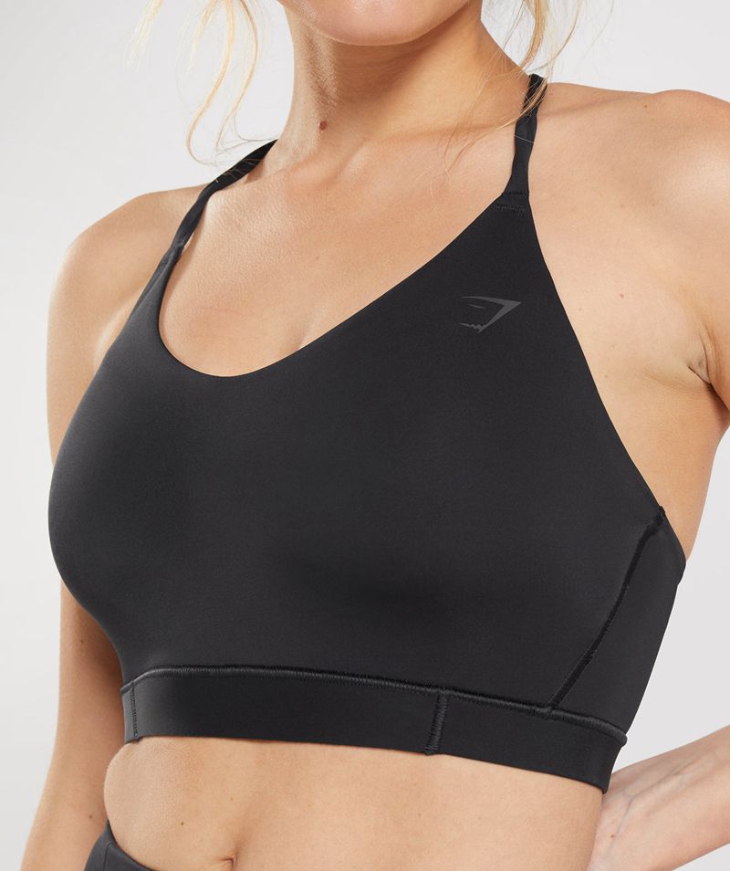 Women's Gymshark Studio Sports Bra Black | USA  5064-DRXIM