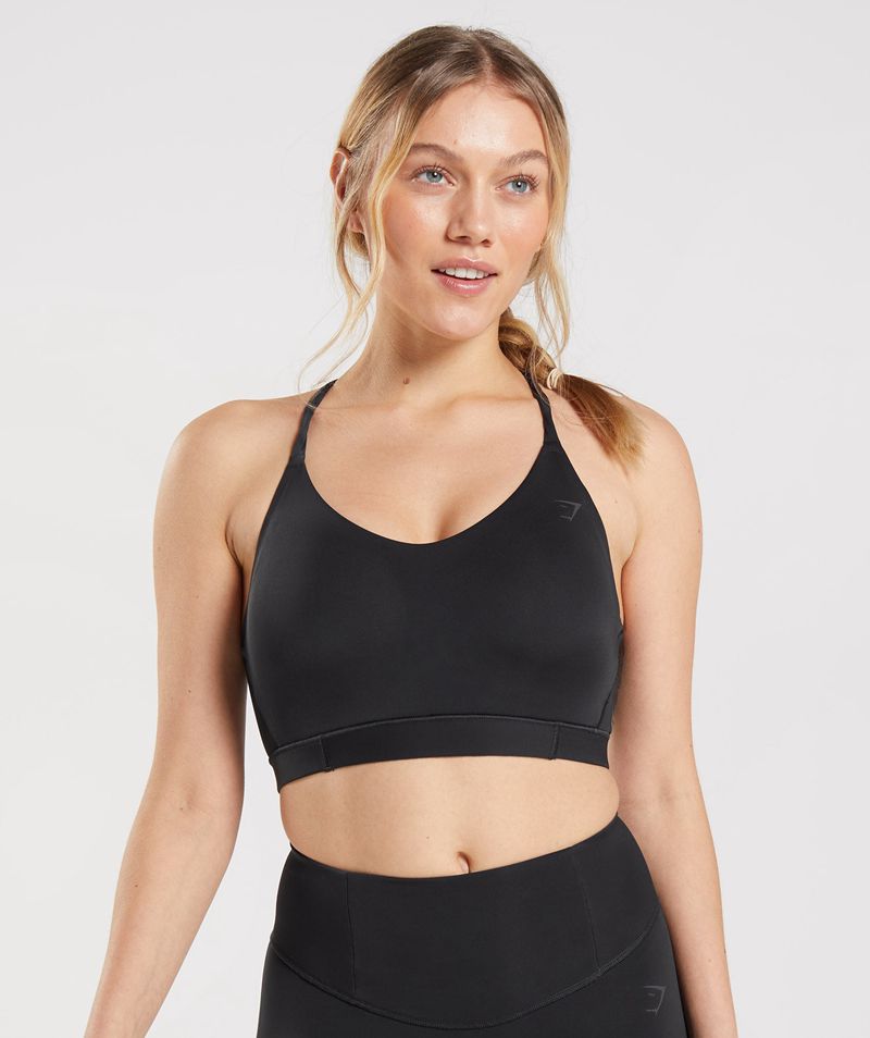 Women\'s Gymshark Studio Sports Bra Black | USA  5064-DRXIM