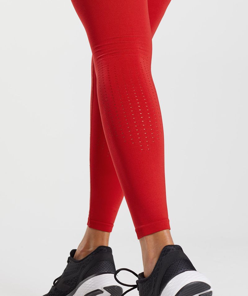 Women's Gymshark Sweat Seamless Sculpt Leggings Red | USA  5624-QHZTP