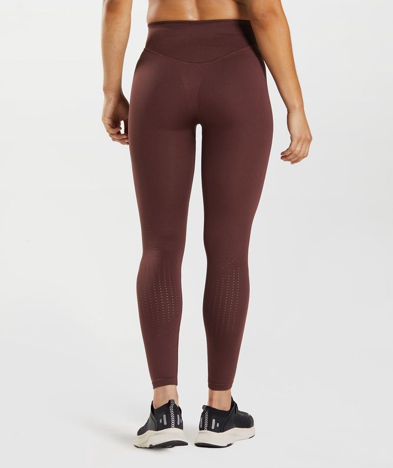 Women's Gymshark Sweat Seamless Sculpt Leggings Burgundy | USA  8649-CUJBW