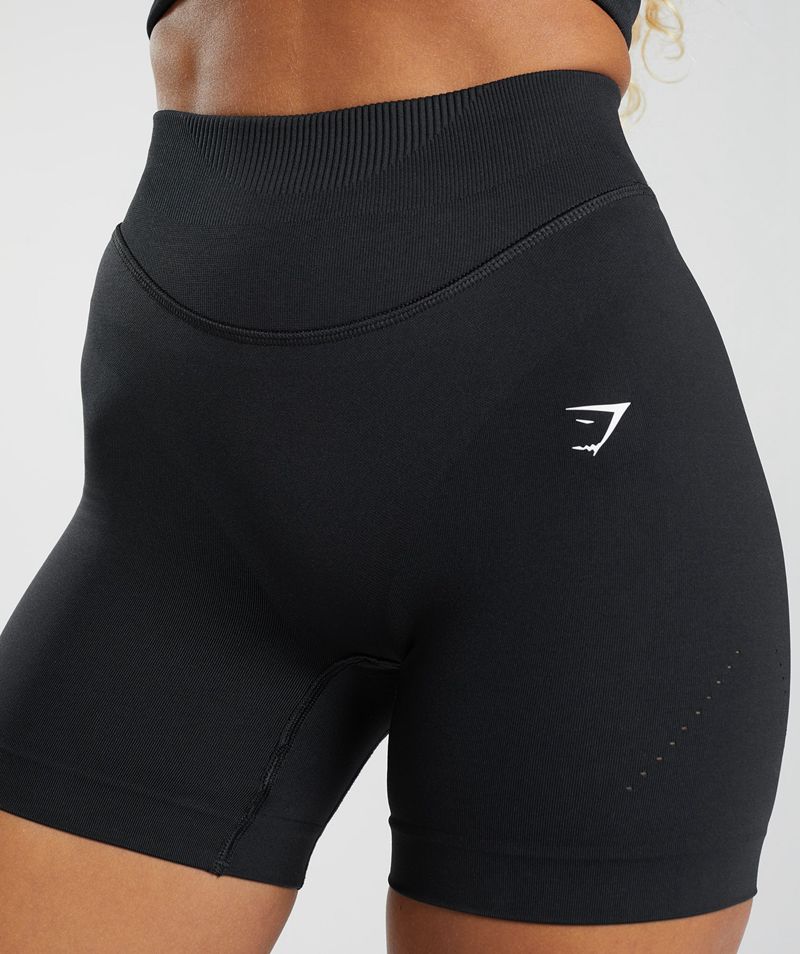 Women's Gymshark Sweat Seamless Sculpt Shorts Black | USA  8596-IYBVD