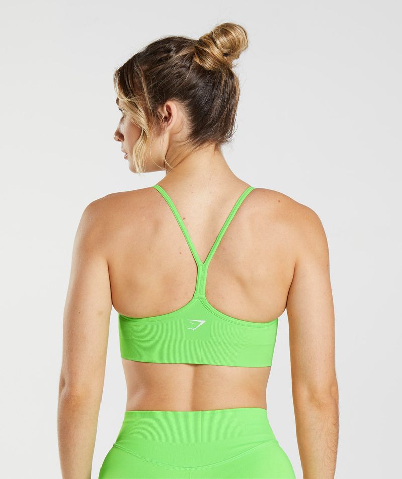 Women's Gymshark Sweat Seamless Sports Bra Light Green | USA  5784-XHGYR