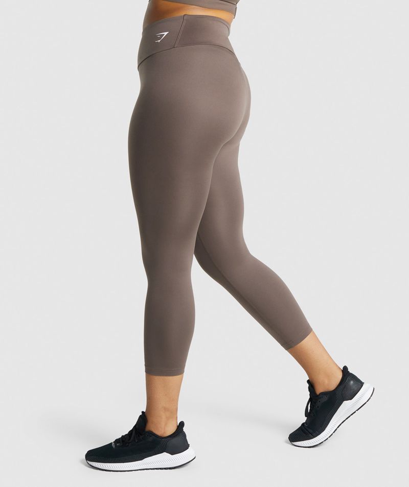 Women's Gymshark Training 7/8 Leggings Brown | USA  8407-RNTWM