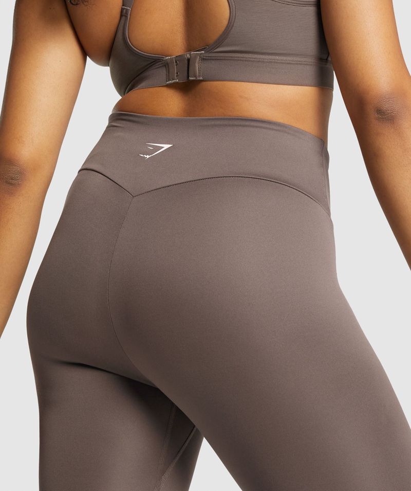 Women's Gymshark Training 7/8 Leggings Brown | USA  8407-RNTWM