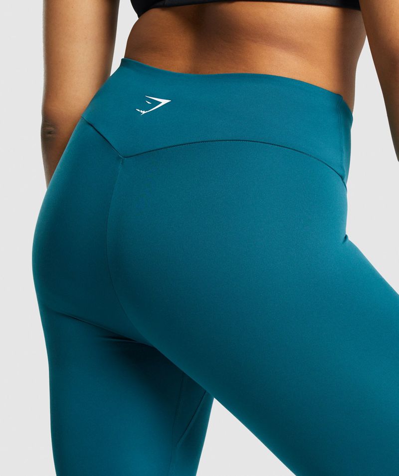 Women's Gymshark Training 7/8 Leggings Turquoise | USA  3714-BWUVP