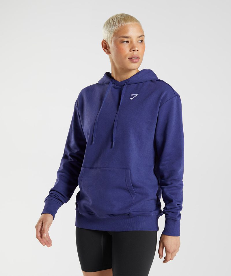 Women\'s Gymshark Training Boyfriend Hoodie Purple | USA  1894-HUANM