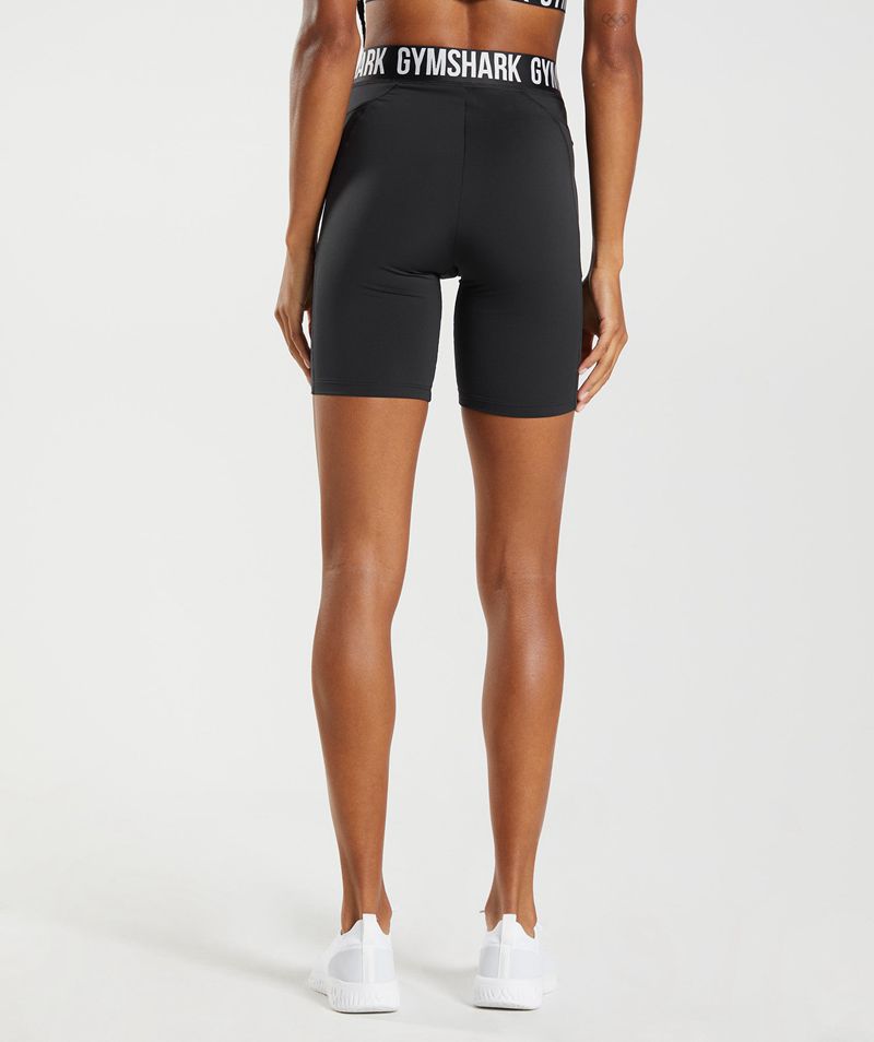 Women's Gymshark Training Brandmark Cycling Shorts Black | USA  5063-TCRJV