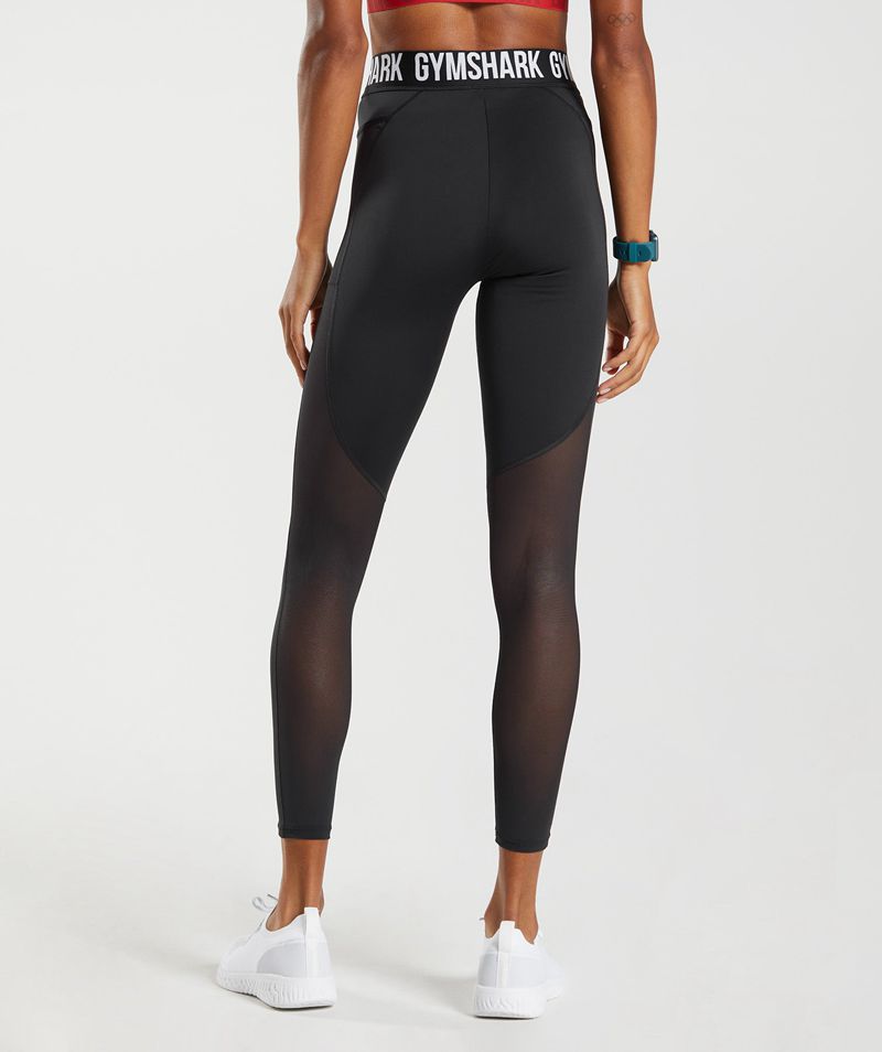 Women's Gymshark Training Brandmark Leggings Black | USA  2710-KUQHV