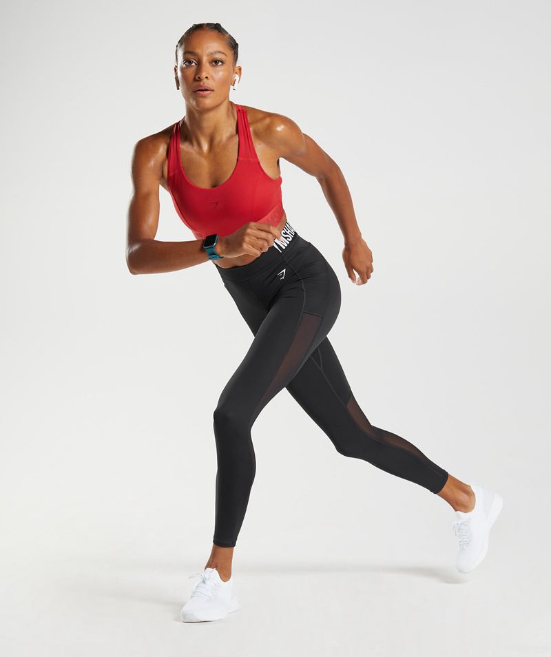 Women's Gymshark Training Brandmark Leggings Black | USA  2710-KUQHV