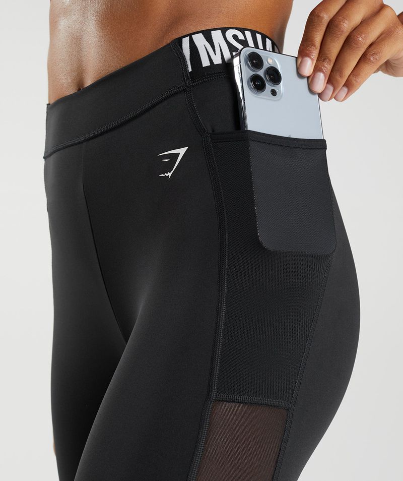 Women's Gymshark Training Brandmark Leggings Black | USA  2710-KUQHV