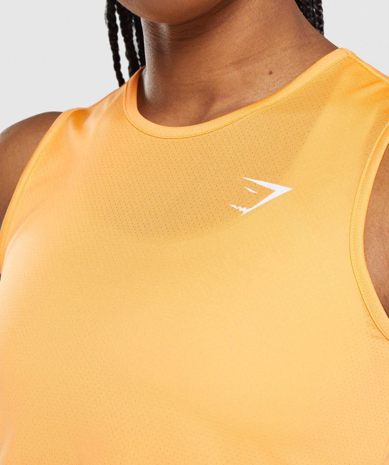 Women's Gymshark Training Crop Tank Tops Orange | USA  5976-LEADC