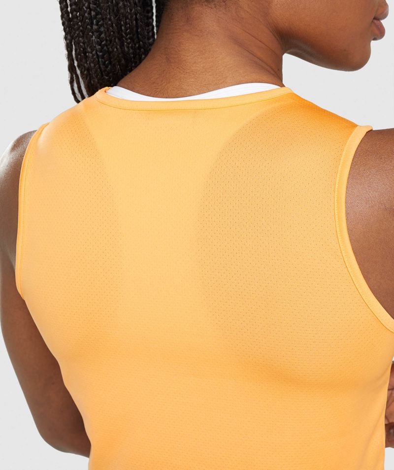 Women's Gymshark Training Crop Tank Tops Orange | USA  5976-LEADC