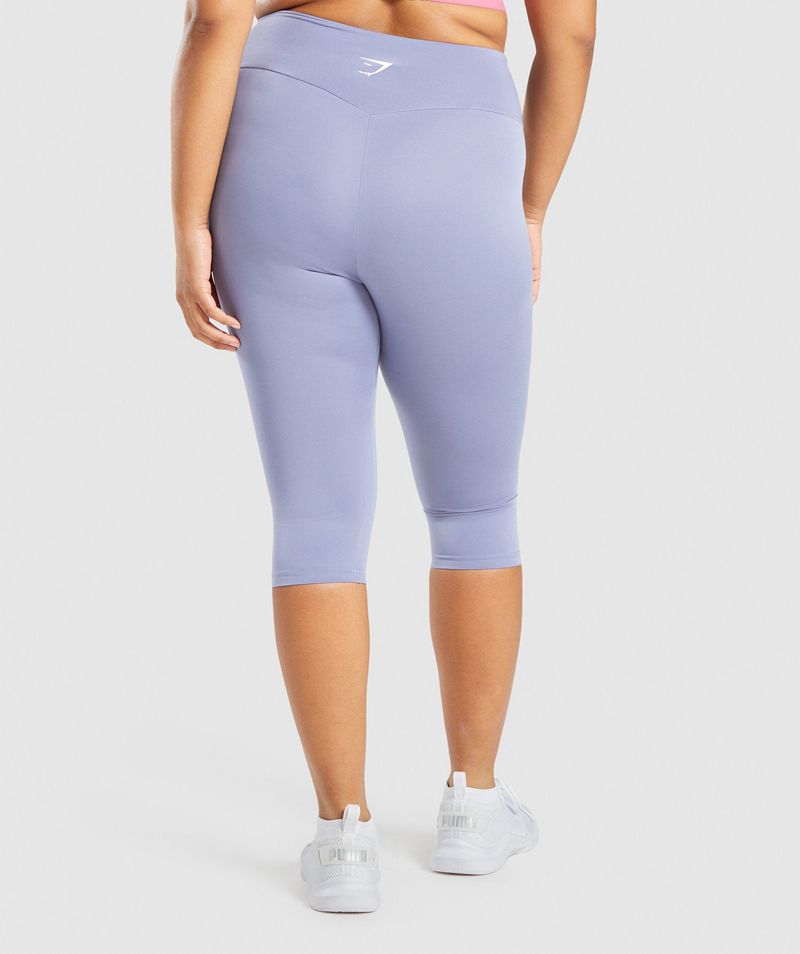 Women's Gymshark Training Cropped Leggings Light Blue | USA  1976-SMGEQ