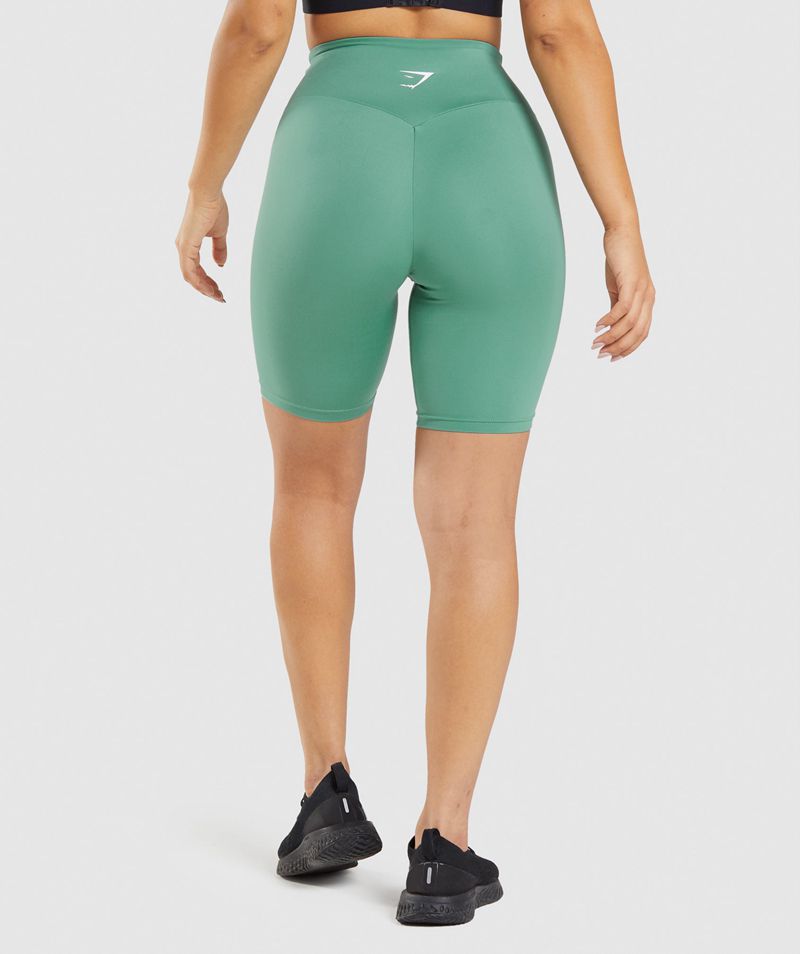 Women's Gymshark Training Cycling Shorts Green | USA  0456-DBTJU