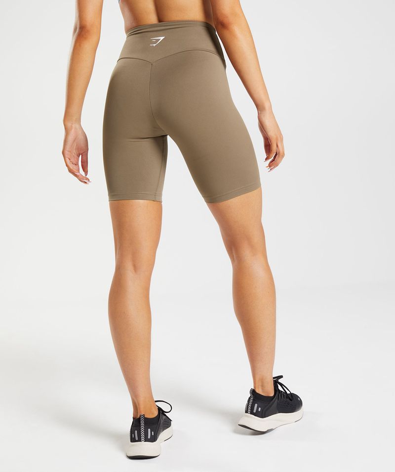 Women's Gymshark Training Cycling Shorts Brown | USA  7415-IGNWO