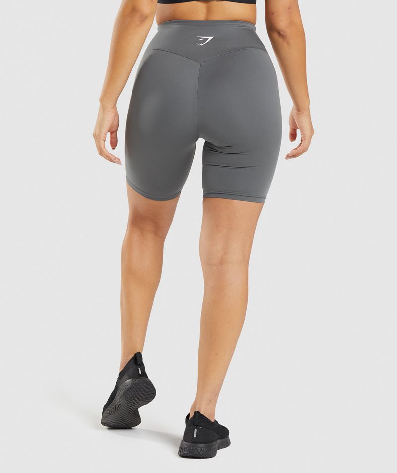 Women's Gymshark Training Cycling Shorts Grey | USA  9037-APBZR