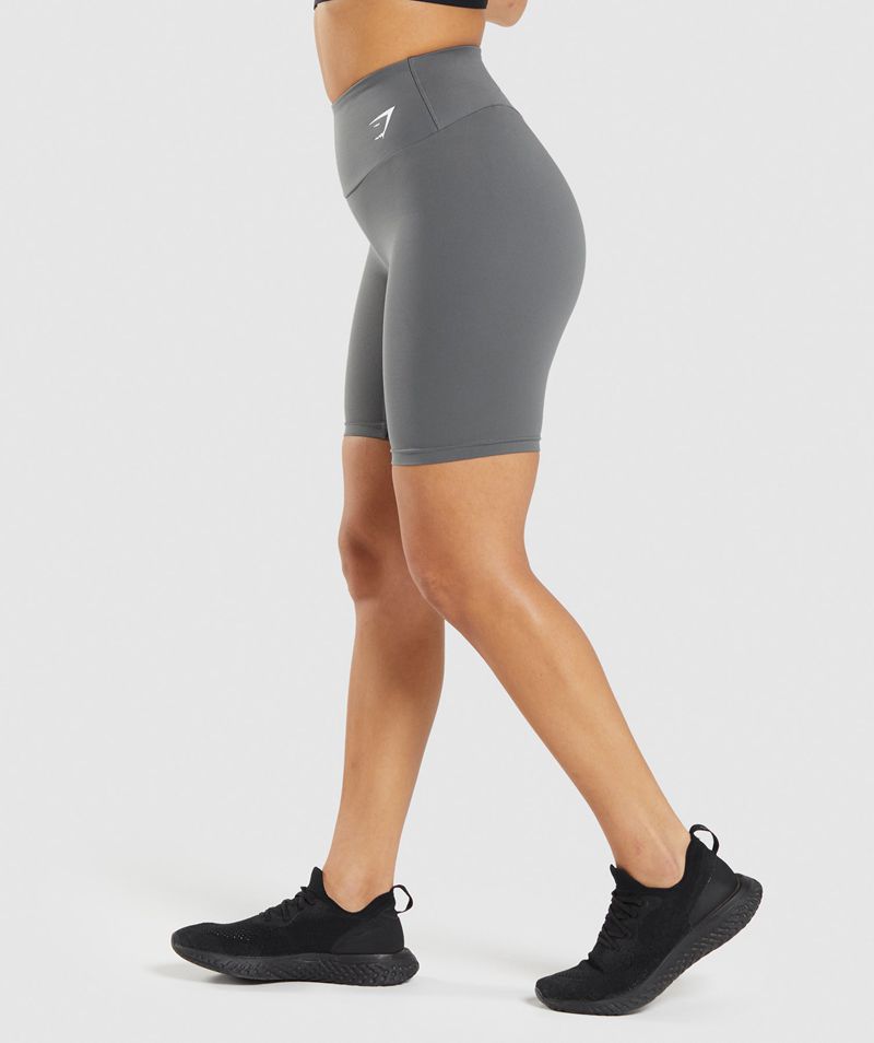 Women's Gymshark Training Cycling Shorts Grey | USA  9037-APBZR