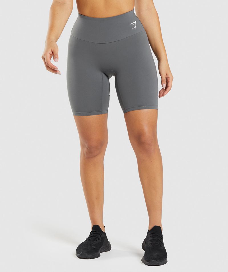 Women\'s Gymshark Training Cycling Shorts Grey | USA  9037-APBZR