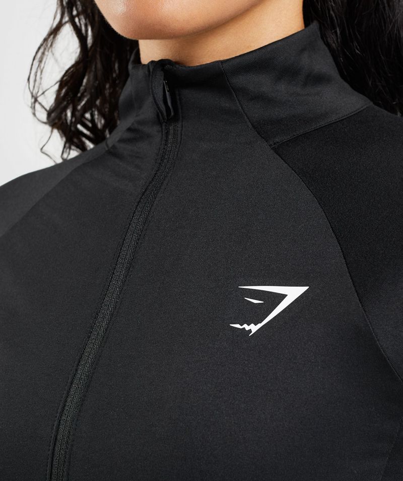 Women's Gymshark Training Jackets Black | USA  5872-ECKUZ