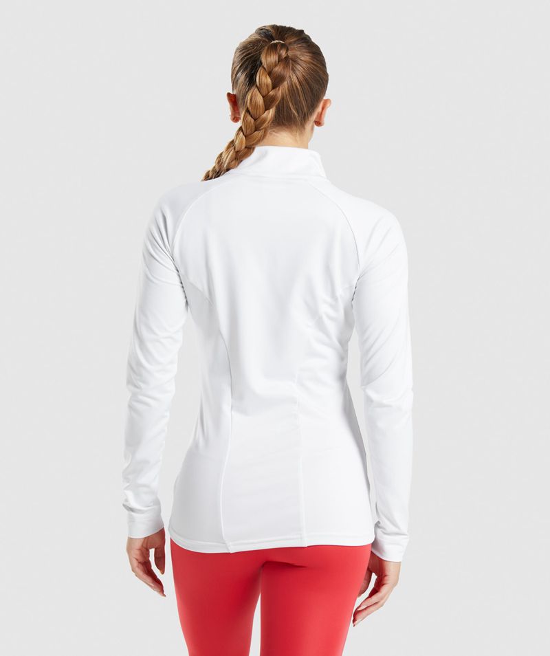 Women's Gymshark Training Jackets White | USA  5071-EBLNQ