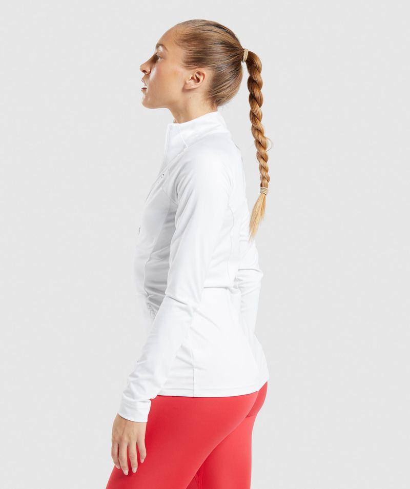 Women's Gymshark Training Jackets White | USA  5071-EBLNQ