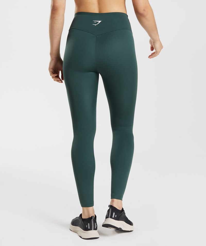 Women's Gymshark Training Leggings Green | USA  7130-YCIQP