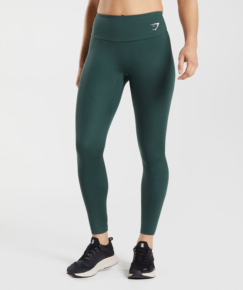 Women\'s Gymshark Training Leggings Green | USA  7130-YCIQP