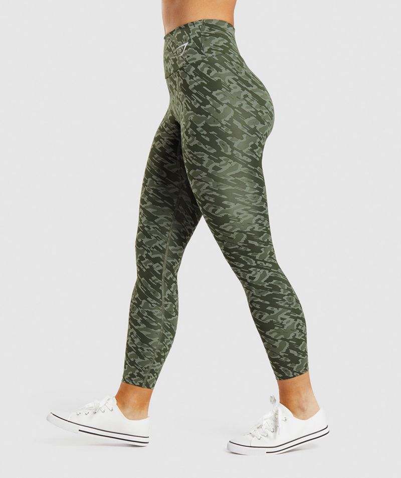 Women's Gymshark Training Leggings Green | USA  9041-MFXBN