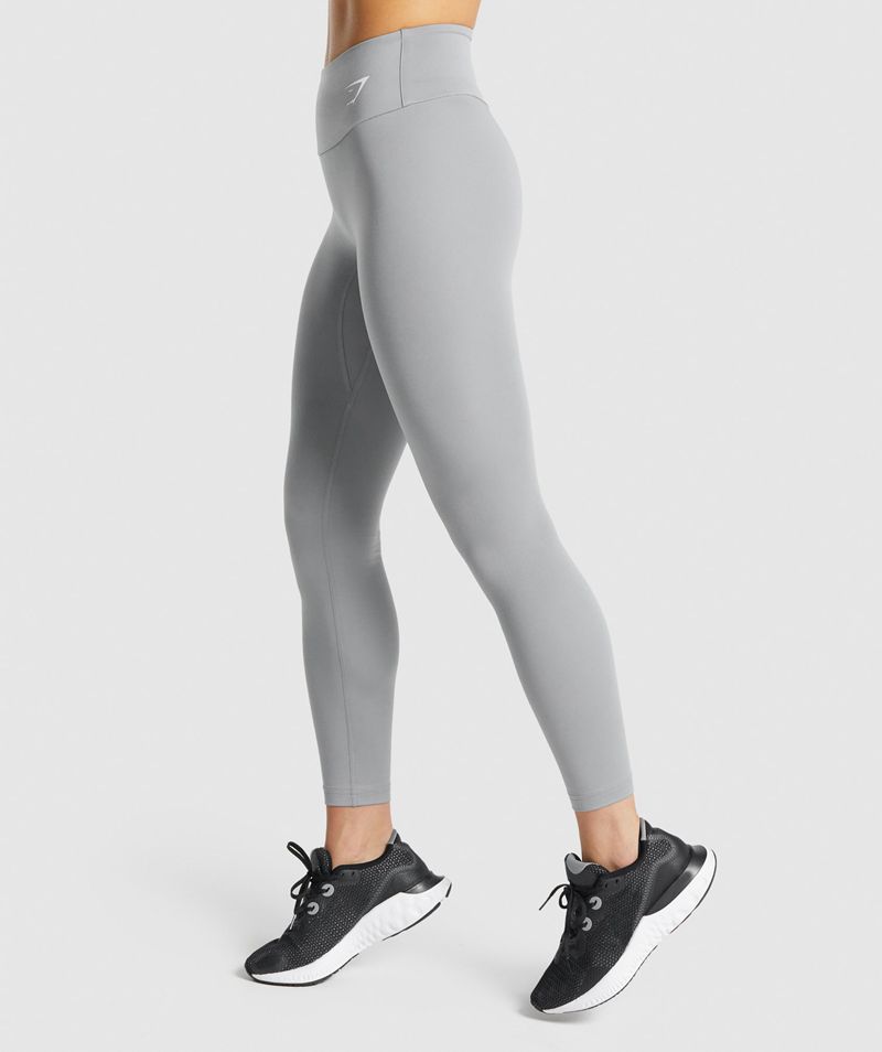 Women's Gymshark Training Leggings Grey | USA  6041-ALRGZ