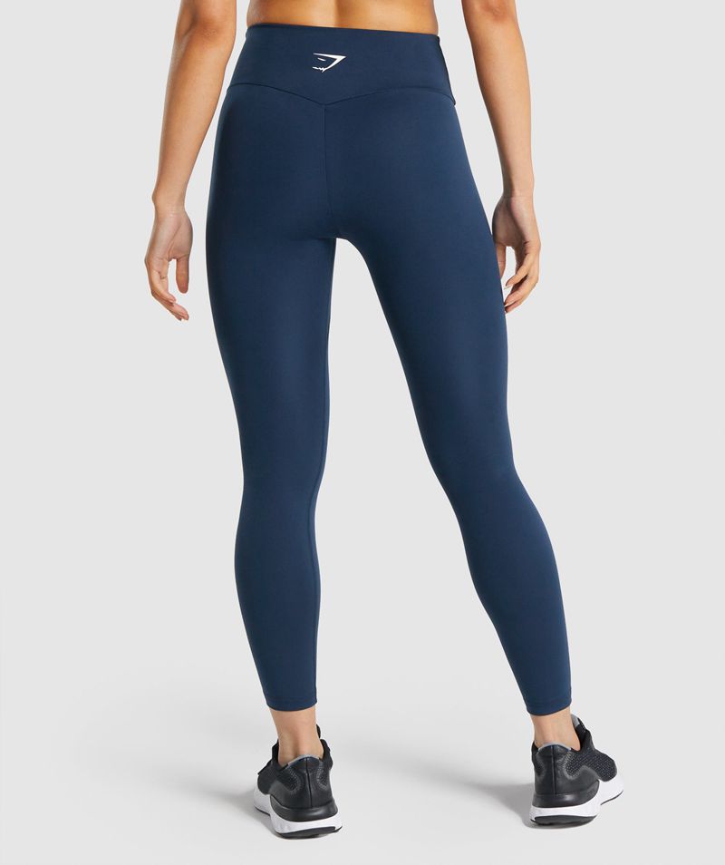 Women's Gymshark Training Leggings Navy | USA  8150-FWYSR