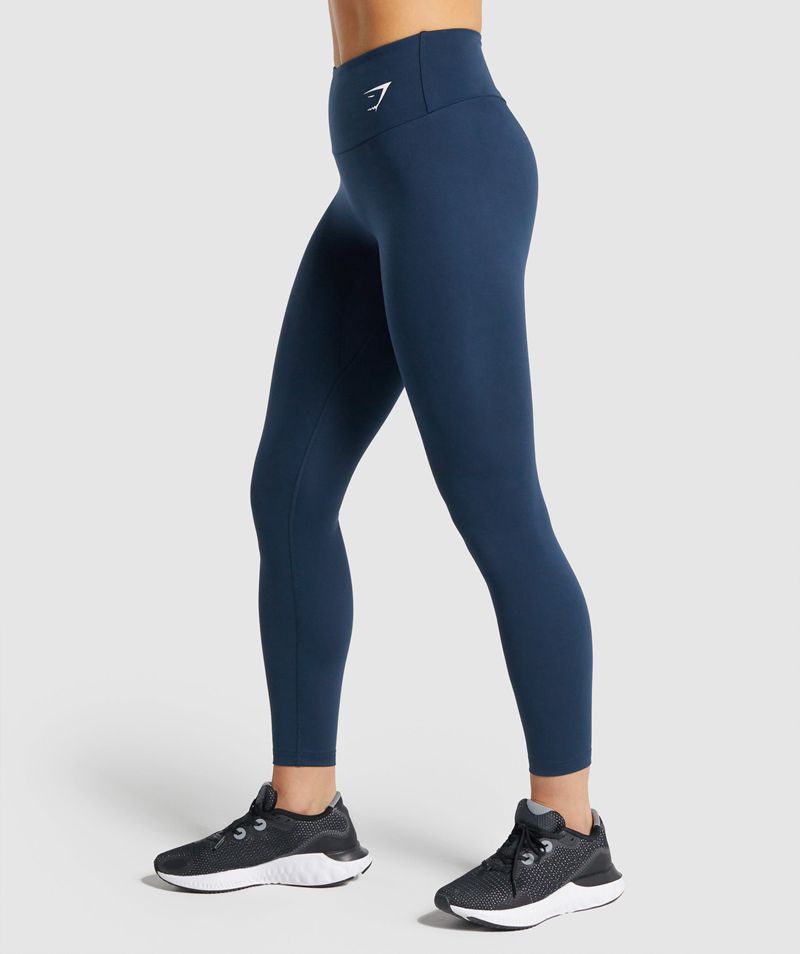 Women's Gymshark Training Leggings Navy | USA  8150-FWYSR