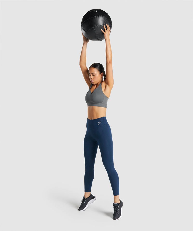 Women's Gymshark Training Leggings Navy | USA  8150-FWYSR